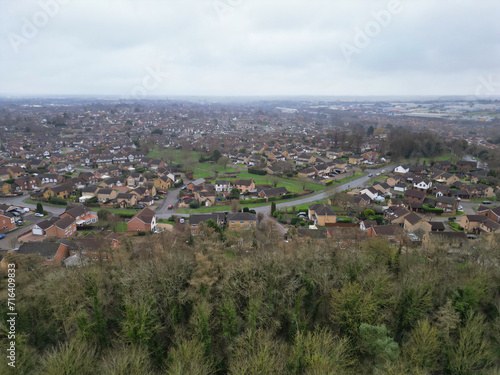 Aerial View of Corby City of Northamptonshire England United Kingdom. November 1st, 2023 © Nasim