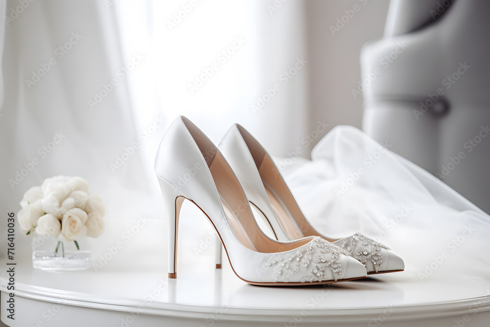 White high heel bridal shoes White high heel bridal shoes