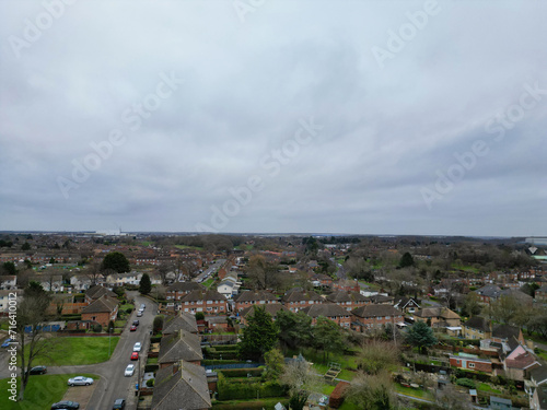 Aerial View of Corby City of Northamptonshire England United Kingdom. November 1st, 2023