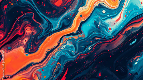 Retro Multicolored Abstract Paint Background