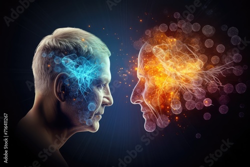 Vibrant realm brain, colorful neuronal network convergent thinking. Axon traverse thoughts, suppressor pathway. Wakefulness frontal lobe function, mindset habits. Neuronal network magnetic pull axon.