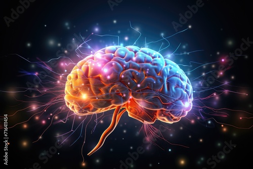 Curiosity primary visual colorful vibrant cortex, adaptable glial cells. Neuronal networks intertwine, converging thoughts on expressive frontal lobe stage. Mindset habits awaken suppressor pathway