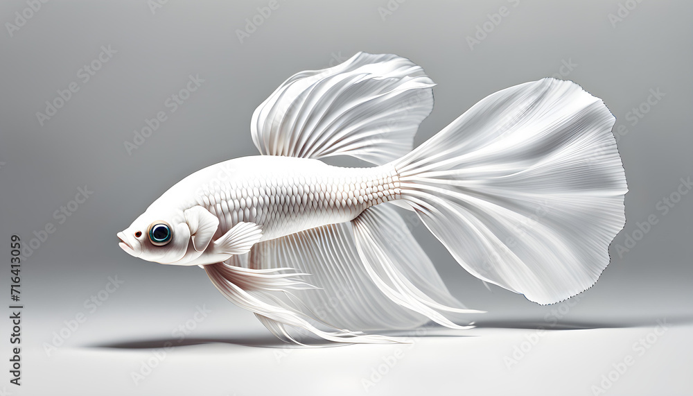 Fototapeta premium Isolate Beautiful Betta Fish