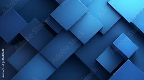 Abstract background design, composition with blue geometric shapes photo