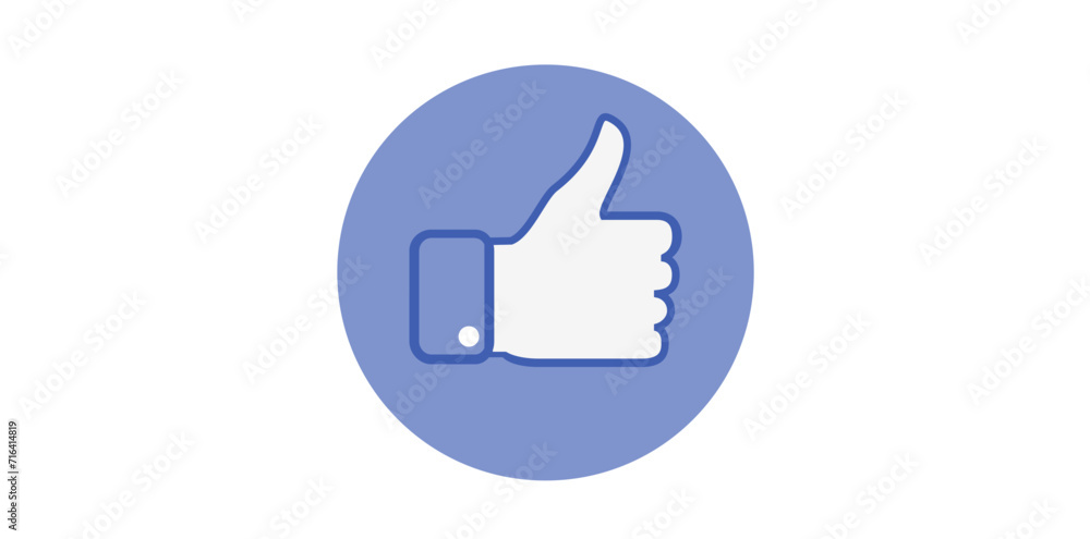 Circle Linear Art Thumbs Up Sign For Positivity Vector Illustration. Circle Linear Art Thumbs Up Sign For Positivity Vector Illustration.
