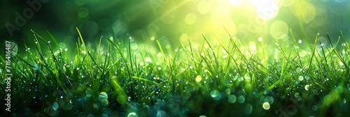 Radiant Green Spring Background Blades Grass, Banner Image For Website, Background, Desktop Wallpaper