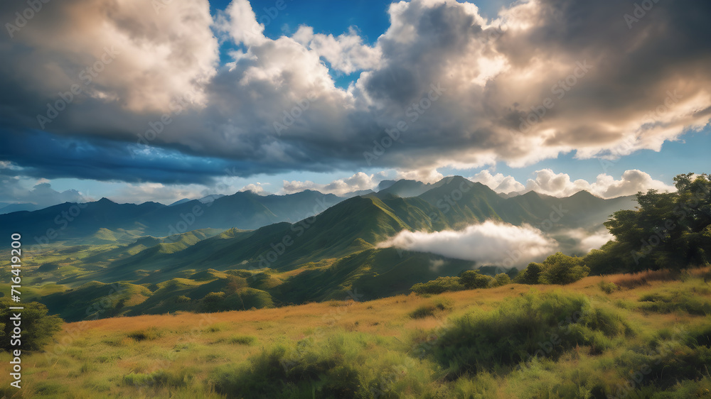 Landscape with clouds, Clouds over the mountains, Cloud landscape wallpaper, natural clouds background,