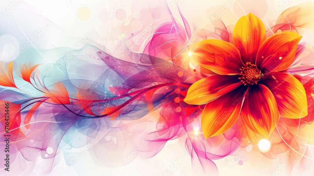 Digital technology transparent colorful flowers abstract graphics poster web page . Digital technology transparent colorful flowers abstract graphics poster web page .