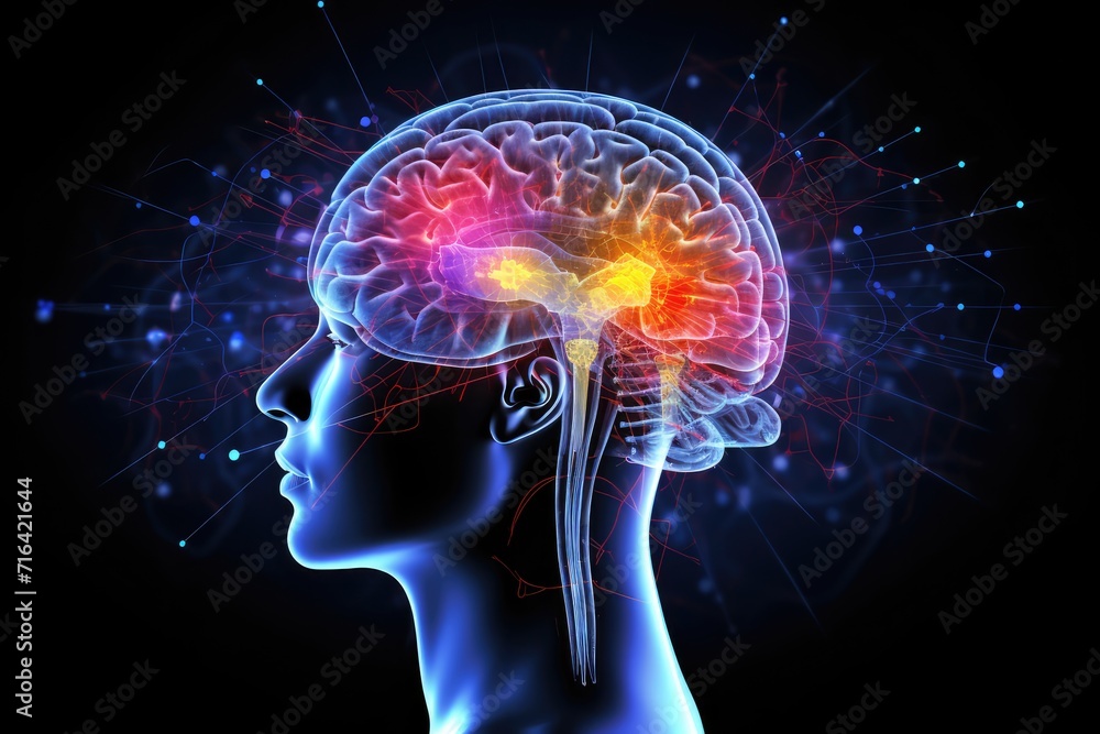 Cognitive decline, brain jigsaw puzzle disorder aging brain weave complex tapestry. Forgetfulness, dementia, creativity coalesce cerebral processes. Brainwave of neurodesign innovative brainstorming,