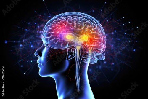 Cognitive decline, brain jigsaw puzzle disorder aging brain weave complex tapestry. Forgetfulness, dementia, creativity coalesce cerebral processes. Brainwave of neurodesign innovative brainstorming,