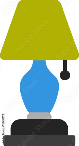 The illustration shows a simple design table lamp.