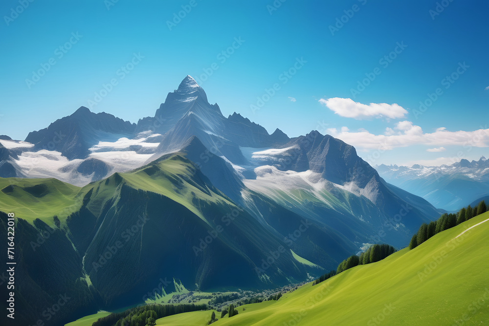 landscape in the mountains.
