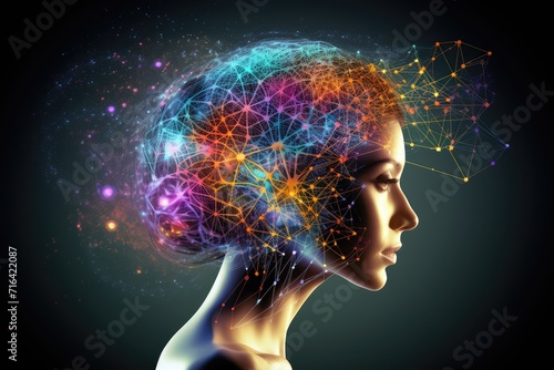 Cognitive decline  brain jigsaw puzzle disorder aging brain weave complex tapestry. Forgetfulness  dementia  creativity coalesce cerebral processes. Brainwave of neurodesign innovative brainstorming 