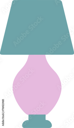 The illustration shows a simple design table lamp.