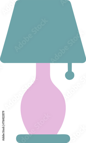 The illustration shows a simple design table lamp.