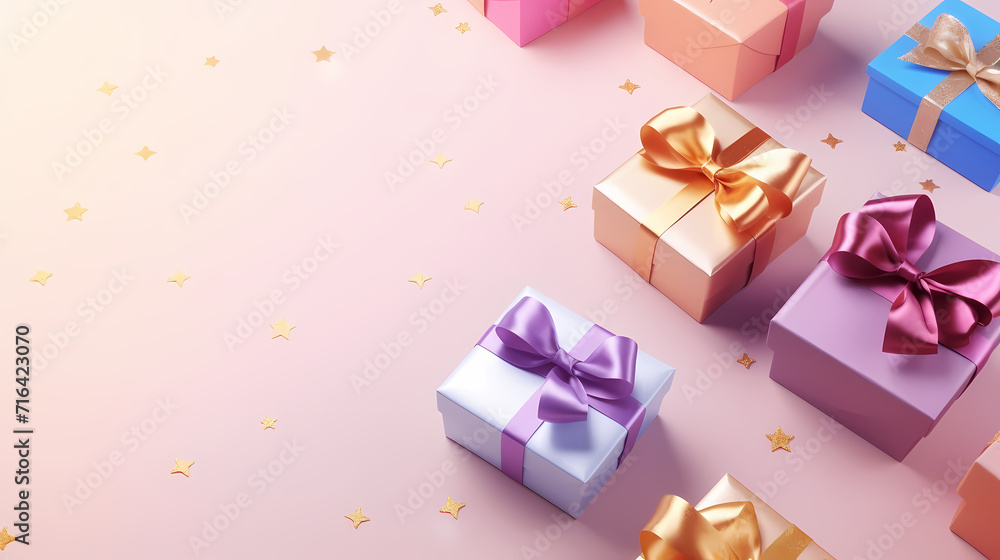 Gift background with copy space for Christmas gifts, holiday or birthday Gift background with copy space for Christmas gifts, holiday or birthday