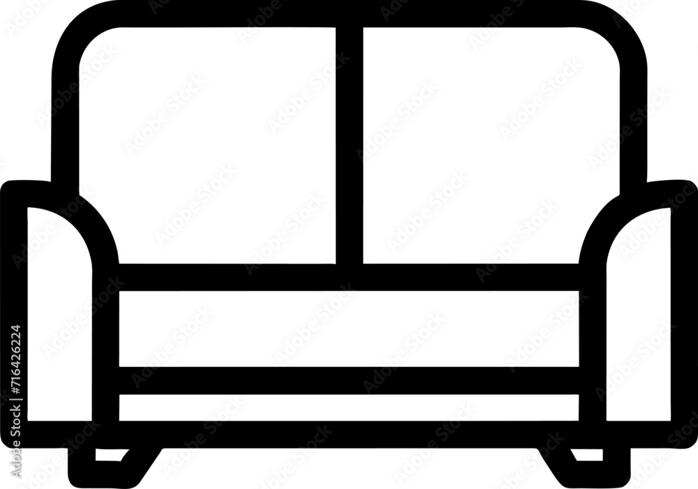 The illustration shows a simple sofa design. The illustration shows a simple sofa design.