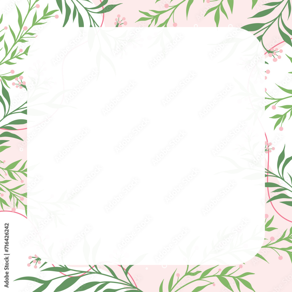 Cute kawaii floral pink pastel abstract notepad and social media background 