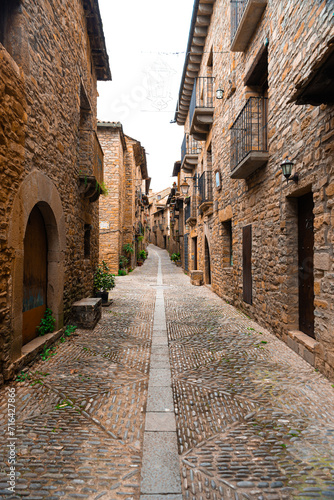 Ainsa town in the Pyrenees. Sobrarbe region. © cineuno