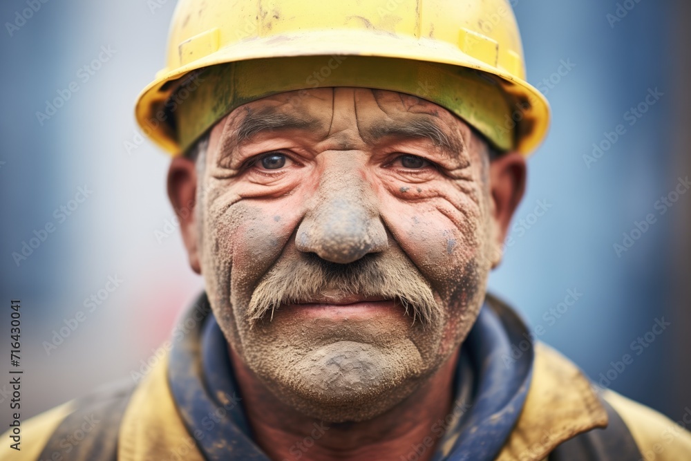 portrait of a miner with a dustcovered face portrait of a miner with a dustcovered face