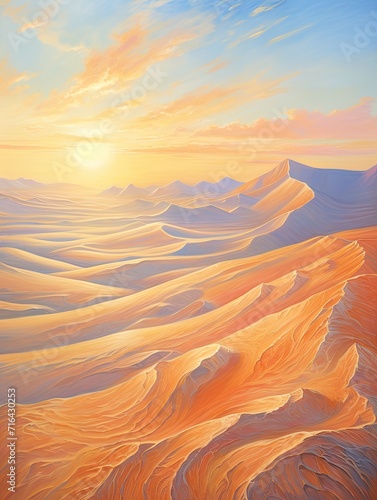 Sunlit Sand Dune Vistas  A Captivating Abstract Landscape in Dune Art Impressionist