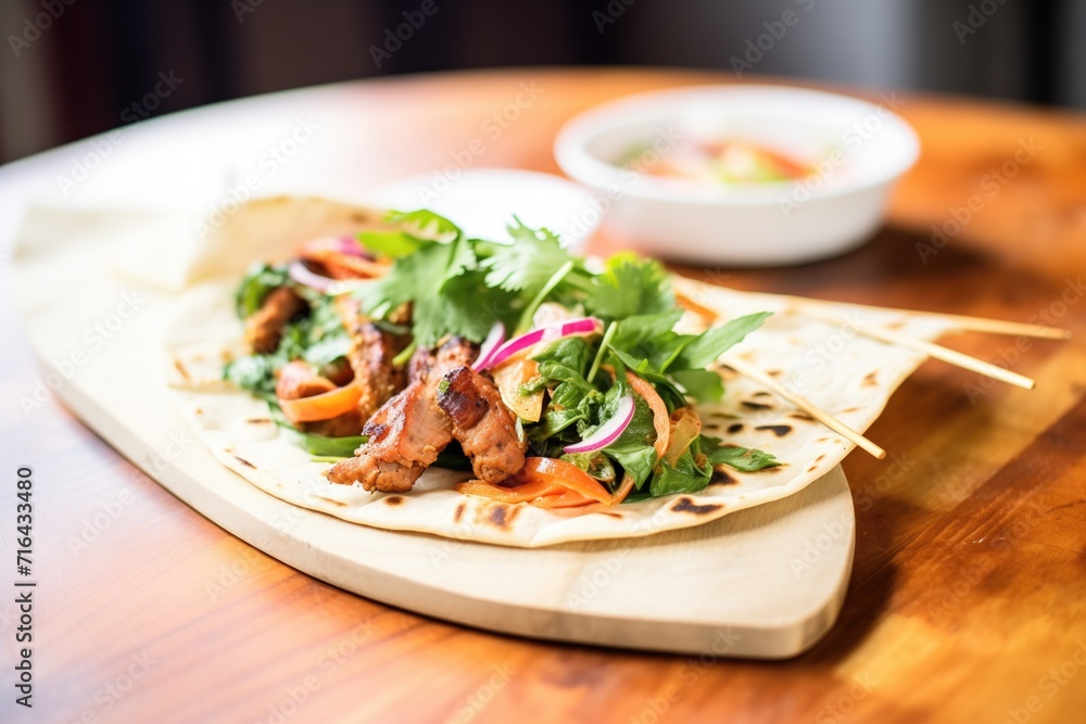 peshwari naan wrapped around grilled kebab peshwari naan wrapped around grilled kebab