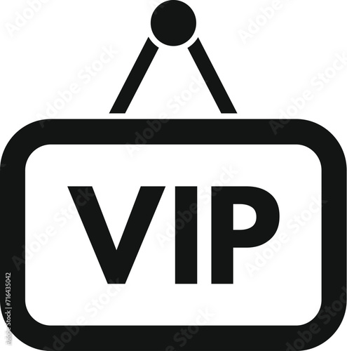 Vip board icon simple vector. Suitcase airline. Seat air traveler