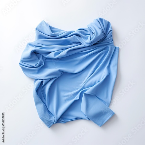 Dark blue plain t-shirt mockup template. Plain t-shirt isolated on white background.