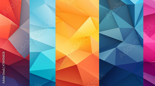 Vibrant Polygons: Modern Geometric Backgrounds for a Contemporary Edge in Design