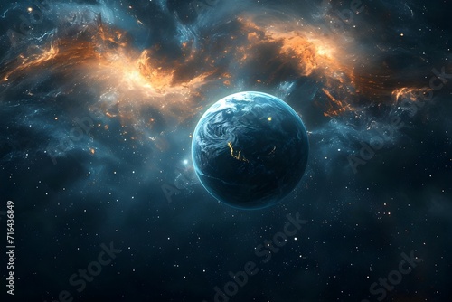 Earth is on fire, stop destruction concept.the essence of space.