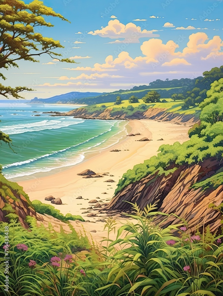 Verdant Valley Landscapes: Sandy Shores Embraced by Lush Valleys Verdant Valley Landscapes: Sandy Shores Embraced by Lush Valleys