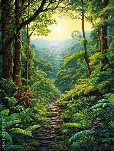 Pathways Through Verdant Valley Landscapes  Captivating Trails Amidst Lush Green Valleys