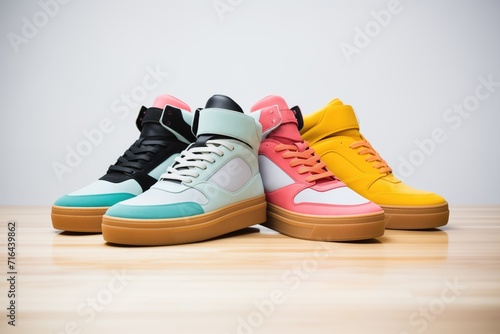 sneakers with interchangeable color panels