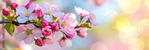  Flowers Apple Tree Close Beautiful Spring, Banner Image For Website, Background, Desktop Wallpaper