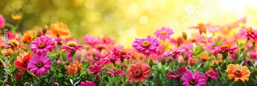  Flowers Close On Sunny Day Summer  Banner Image For Website  Background  Desktop Wallpaper