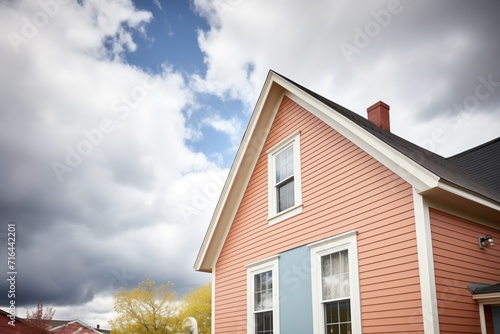 saltbox profile against a stormy cloud background © studioworkstock