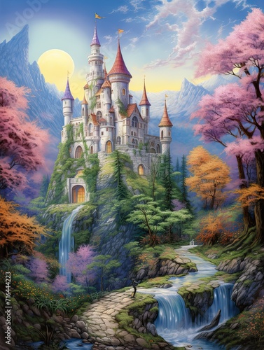 Whimsical Fairy-tale Castles: Majestic Manors - Scenic Vista Wall Art of Overlooked Opulence © Michael