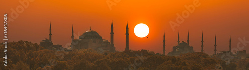 Canvas Print Hagia Sophia and Blue Mosque, Istanbu, Turkey