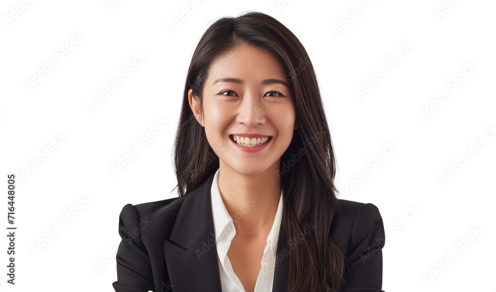 Portrait of beautiful Asian businesswoman on transparent background Portrait of beautiful Asian businesswoman on transparent background