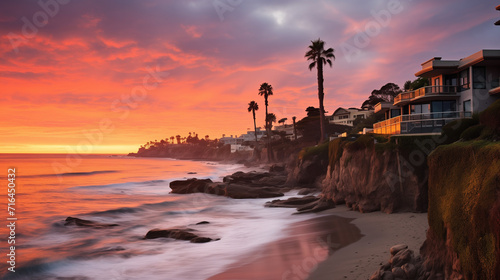 Sunset at Laguna Beach, Orange County photo