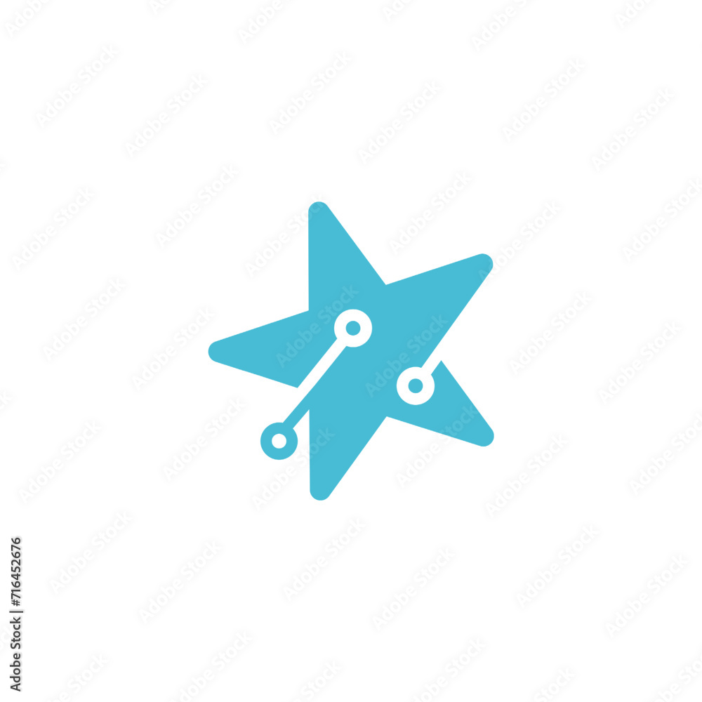 Star tech logo concept. Star tech vcetor illustration Star tech logo concept. Star tech vcetor illustration
