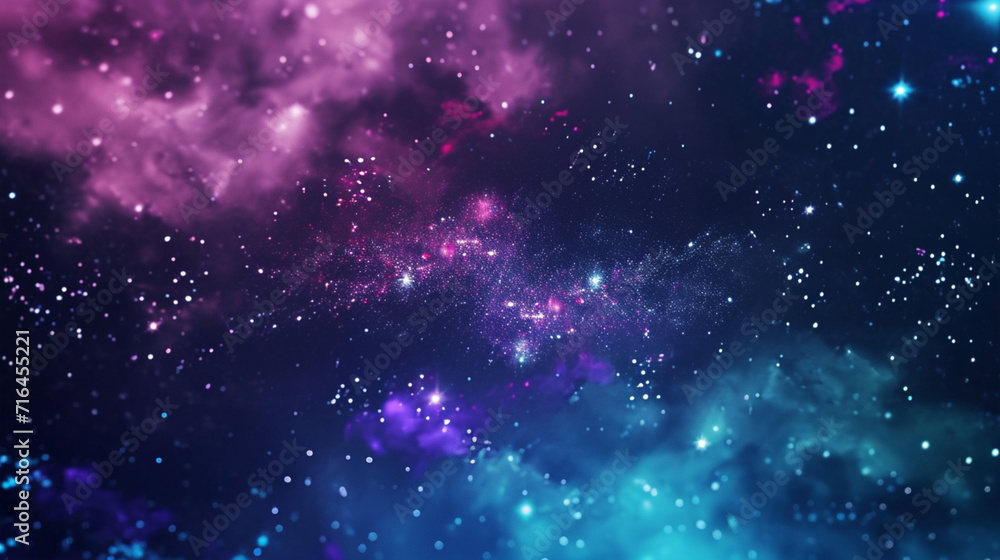 Digital Pixel Noise Glitch Art Effect On The Universe and Stars In ...