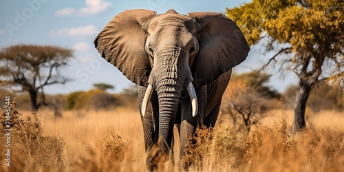Elephant in savannah showcasing a healthy ecosystem , Elephant, savannah, healthy ecosystem © Christopher