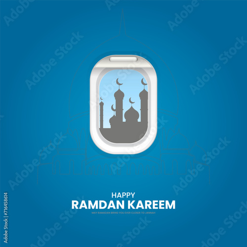 Ramadan Kareem creative design for social media poster. Ramadan post