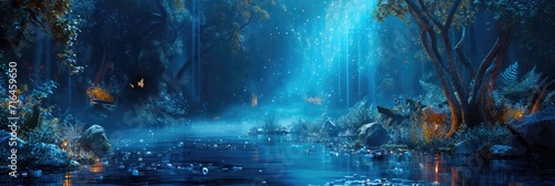 Fairytale Magic Night Forest © Aida