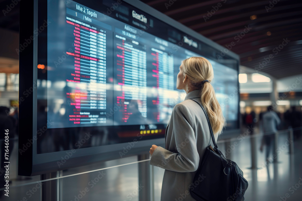 Fototapeta premium businesswoman waiting at the airport