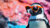 Stylish Penguin Chick Portrait in Sunglasses Photo