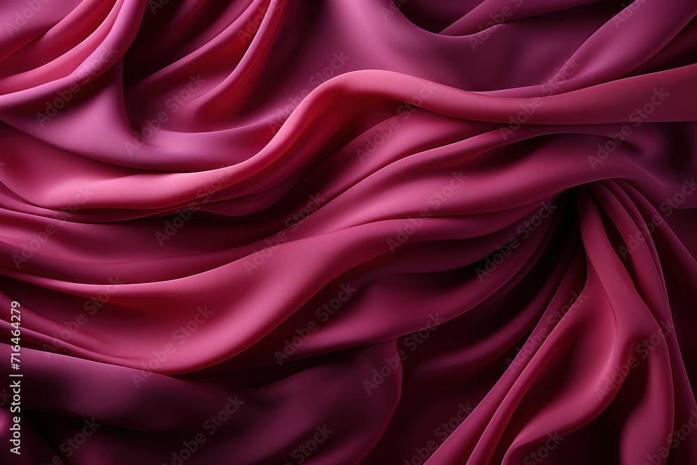 texture of background fabric is raspberry burgundy color, silky folds, monochromatic pattern. texture of background fabric is raspberry burgundy color, silky folds, monochromatic pattern.