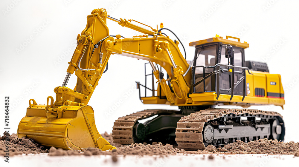 Excavator and two bulldozer