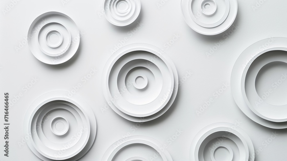 Circles background in paper cut style. White and grey colors. Decorative geometric shapes backdrop Circles background in paper cut style. White and grey colors. Decorative geometric shapes backdrop